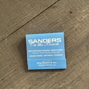 Sanders on the Beach matchbook